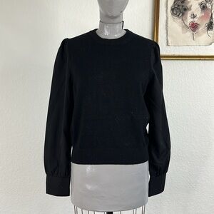 French Connection Addin Mixed Media Dress Shirt Sweater Sweater